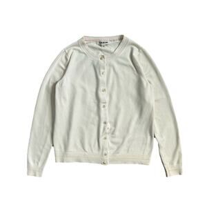 Boden Cotton Blend Women’s Ivory Cream Button Front Knit Cardigan Sweater Size S